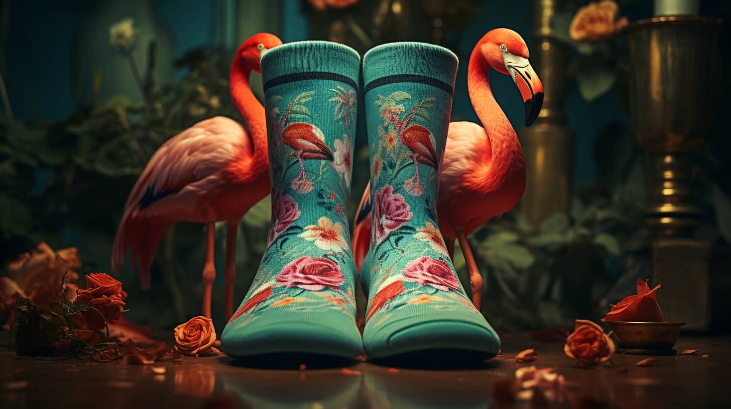 calcetines de flamingos