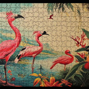 puzzle de flamencos